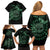 Personalized Odin's Celtic Raven Family Matching Off Shoulder Short Dress and Hawaiian Shirt Green Scandinavian Tattoo LT9 - Wonder Print Shop