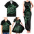 Personalized Odin's Celtic Raven Family Matching Tank Maxi Dress and Hawaiian Shirt Green Scandinavian Tattoo - Wonder Print Shop