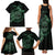 Personalized Odin's Celtic Raven Family Matching Tank Maxi Dress and Hawaiian Shirt Green Scandinavian Tattoo - Wonder Print Shop