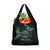 Personalized Odin's Celtic Raven Grocery Bag Green Scandinavian Tattoo