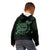 Personalized Odin's Celtic Raven Kid Hoodie Green Scandinavian Tattoo - Wonder Print Shop