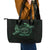 Personalized Odin's Celtic Raven Leather Tote Bag Green Scandinavian Tattoo - Wonder Print Shop