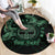 Personalized Odin's Celtic Raven Round Carpet Green Scandinavian Tattoo