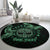 Personalized Odin's Celtic Raven Round Carpet Green Scandinavian Tattoo