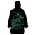 Personalized Odin's Celtic Raven Wearable Blanket Hoodie Green Scandinavian Tattoo