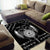 Personalized Viking Dragon Area Rug with Sword Black Scandinavian Tattoo LT9 - Wonder Print Shop