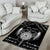 Personalized Viking Dragon Area Rug with Sword Black Scandinavian Tattoo LT9 - Wonder Print Shop