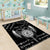 Personalized Viking Dragon Area Rug with Sword Black Scandinavian Tattoo LT9 - Wonder Print Shop