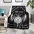 Personalized Viking Dragon Blanket with Sword Black Scandinavian Tattoo