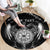 Personalized Viking Dragon Round Carpet with Sword Black Scandinavian Tattoo