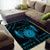 Personalized Viking Dragon Area Rug with Sword Blue Scandinavian Tattoo LT9 - Wonder Print Shop