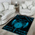 Personalized Viking Dragon Area Rug with Sword Blue Scandinavian Tattoo LT9 - Wonder Print Shop