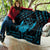 Personalized Viking Dragon Quilt with Sword Blue Scandinavian Tattoo