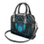 Personalized Viking Dragon Shoulder Handbag with Sword Blue Scandinavian Tattoo