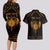 Personalized Viking Dragon Couples Matching Long Sleeve Bodycon Dress and Hawaiian Shirt with Sword Gold Scandinavian Tattoo LT9 - Wonder Print Shop