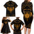 Personalized Viking Dragon Family Matching Long Sleeve Bodycon Dress and Hawaiian Shirt with Sword Gold Scandinavian Tattoo LT9 - Wonder Print Shop