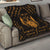 Personalized Viking Dragon Quilt with Sword Gold Scandinavian Tattoo