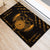 Personalized Viking Dragon Rubber Doormat with Sword Gold Scandinavian Tattoo