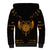 Personalized Viking Dragon Sherpa Hoodie with Sword Gold Scandinavian Tattoo