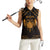 Personalized Viking Dragon Women Sleeveless Polo Shirt with Sword Gold Scandinavian Tattoo