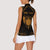 Personalized Viking Dragon Women Sleeveless Polo Shirt with Sword Gold Scandinavian Tattoo