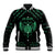 Personalized Viking Dragon Baseball Jacket with Sword Green Scandinavian Tattoo LT9 - Wonder Print Shop