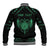 Personalized Viking Dragon Baseball Jacket with Sword Green Scandinavian Tattoo LT9 - Wonder Print Shop