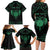 Personalized Viking Dragon Family Matching Long Sleeve Bodycon Dress and Hawaiian Shirt with Sword Green Scandinavian Tattoo LT9 - Wonder Print Shop