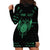 Personalized Viking Dragon Hoodie Dress with Sword Green Scandinavian Tattoo - Wonder Print Shop