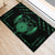 Personalized Viking Dragon Rubber Doormat with Sword Green Scandinavian Tattoo