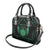 Personalized Viking Dragon Shoulder Handbag with Sword Green Scandinavian Tattoo