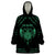 Personalized Viking Dragon Wearable Blanket Hoodie with Sword Green Scandinavian Tattoo - Wonder Print Shop