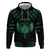 Personalized Viking Dragon Zip Hoodie with Sword Green Scandinavian Tattoo - Wonder Print Shop