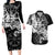 Vikings Raven and Wolf Couples Matching Long Sleeve Bodycon Dress and Hawaiian Shirt with Aegishjalmur Unique LT9 - Wonder Print Shop