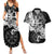 Vikings Raven and Wolf Couples Matching Summer Maxi Dress and Hawaiian Shirt with Aegishjalmur Unique LT9 - Wonder Print Shop