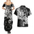 Vikings Raven and Wolf Couples Matching Summer Maxi Dress and Hawaiian Shirt with Aegishjalmur Unique LT9 - Wonder Print Shop