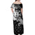 Vikings Raven and Wolf Off Shoulder Maxi Dress with Aegishjalmur Unique - Wonder Print Shop