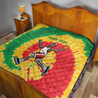 Lithuania Basketball Skeleton Personalized Quilt Skullman Lithuania Tie Dye