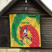 Lithuania Basketball Skeleton Personalized Quilt Skullman Lithuania Tie Dye