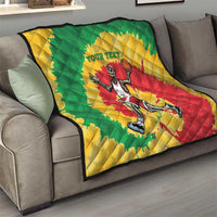 Lithuania Basketball Skeleton Personalized Quilt Skullman Lithuania Tie Dye