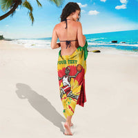 Lithuania Basketball Skeleton Personalized Sarong Skullman Lithuania Tie Dye
