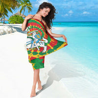 Lithuania Tie Dye Retro Basketball 1992 Personalized Sarong