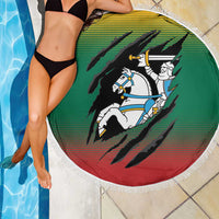 Lithuania Vytis Beach Blanket Lietuvos Chasing and Fighting