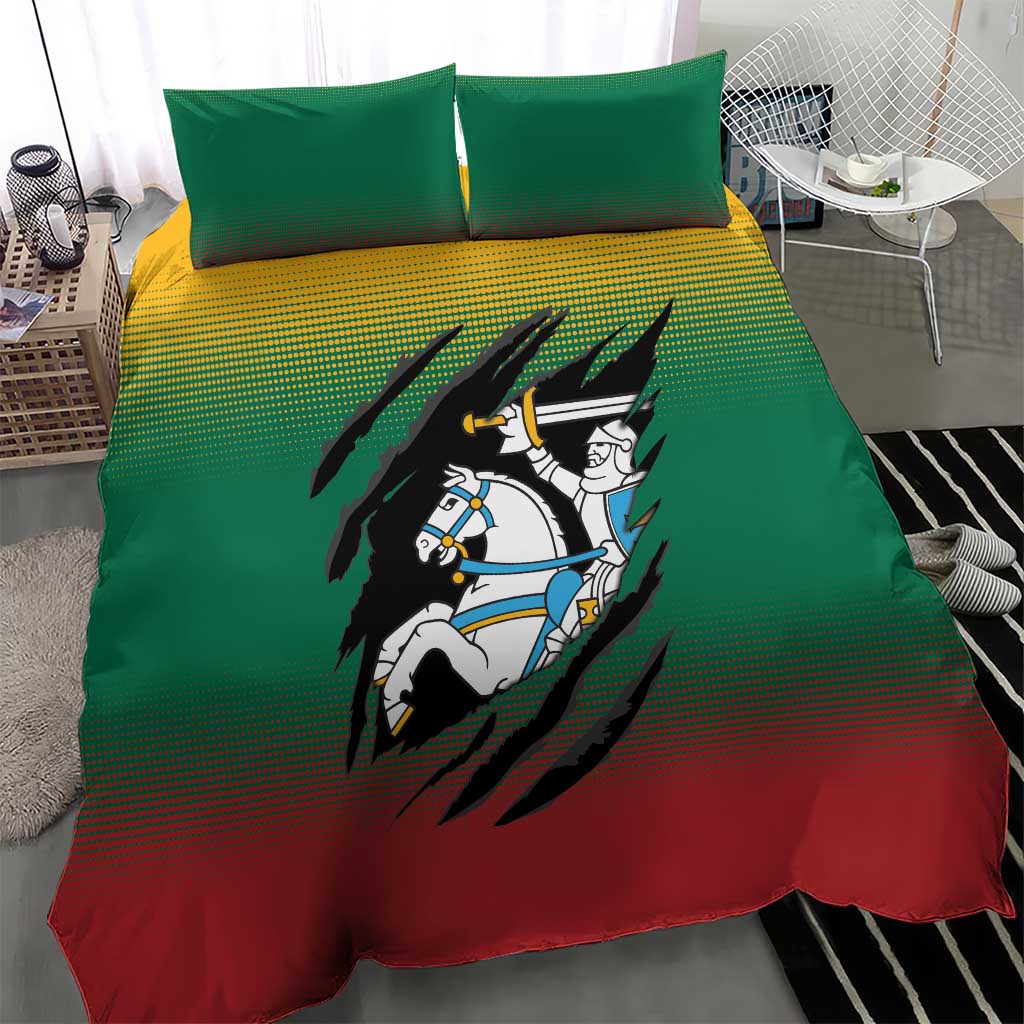 Lithuania Vytis Bedding Set Lietuvos Chasing and Fighting