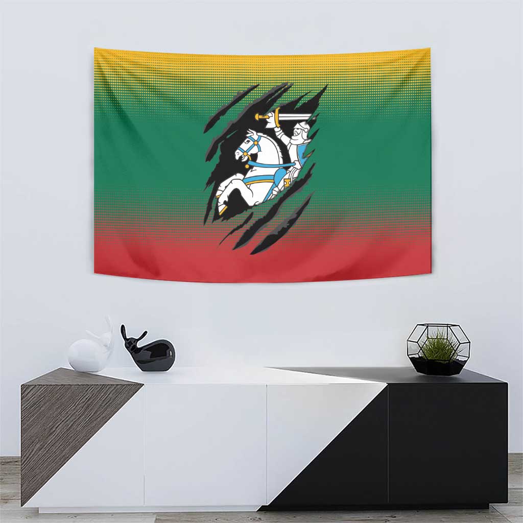 Lithuania Vytis Tapestry Lietuvos Chasing and Fighting