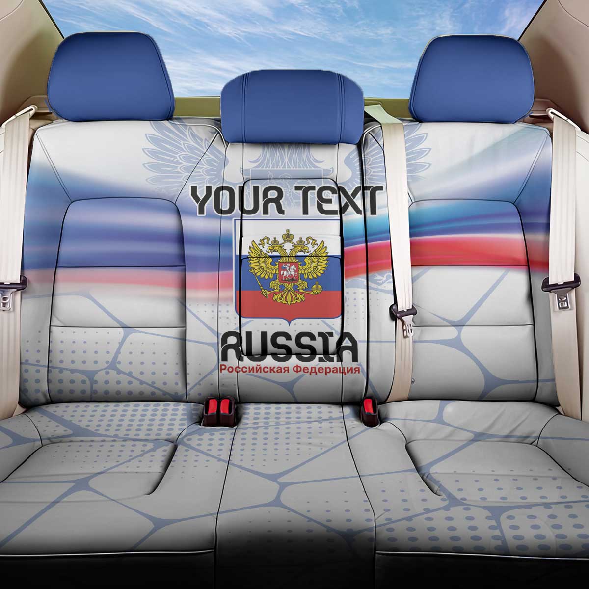 Personalized Russia Double-headed Eagle Back Car Seat Cover Special Flag Style LT9 - Wonder Print Shop