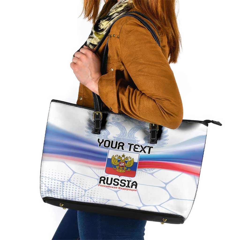 Personalized Russia Double-headed Eagle Leather Tote Bag Special Flag Style - Wonder Print Shop