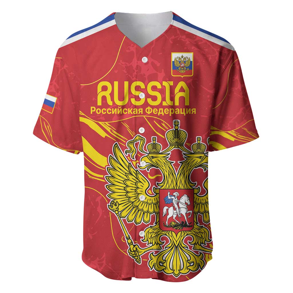 Custom Russia with Double-headed Eagle Baseball Jersey LT9 - Wonder Print Shop