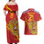 Custom Russia with Double-headed Eagle Couples Matching Off Shoulder Maxi Dress and Hawaiian Shirt LT9 - Wonder Print Shop