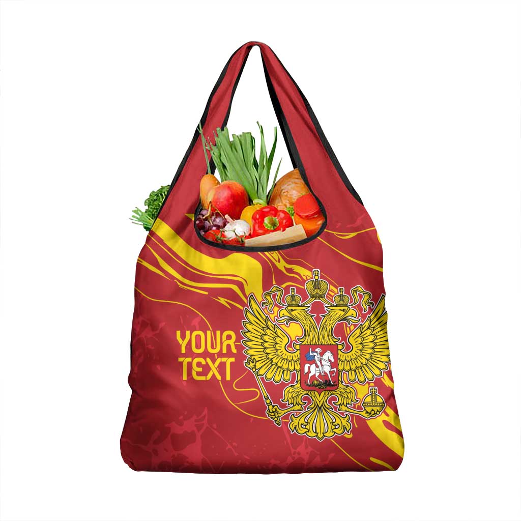 Custom Russia with Double-headed Eagle Grocery Bag